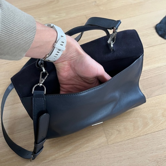 Rebecca Minkoff Black Suede and Leather Crossbody Bag - Picture 5 of 16